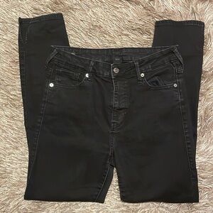 TRUE Religion Black Halle High Rise Super Skinny Jeans Size 29
